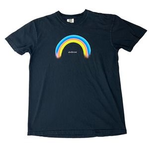 Black Slothrust Rainbow Tee Comfort Colors Heavy Weight Concert TShirt M